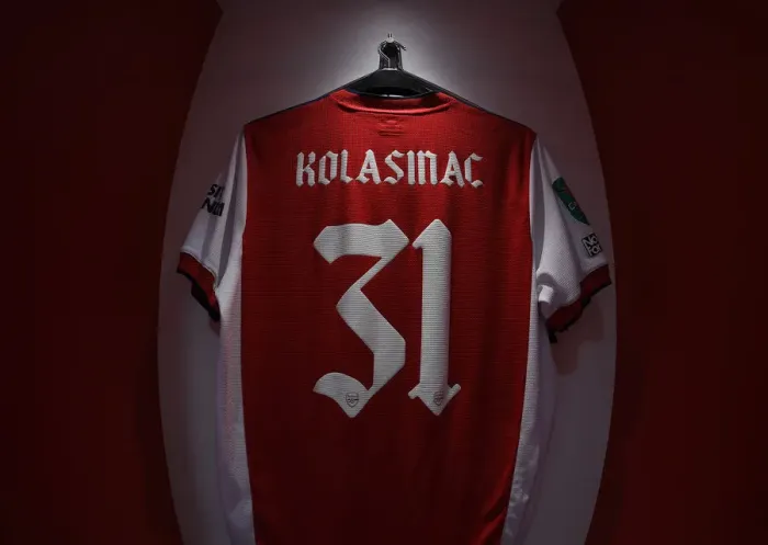 Framed Print : Arsenal: Sead Kolasinac's Pre-Match Focus in Carabao Cup Clash Against Leeds United Framed Print : Arsenal: Sead Kolasinac's Pre-Match Focus in Carabao Cup Clash Against Leeds United
