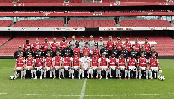 Arsenal squad. Arsenal 1st Team Photocall and Membersday. Emirates Stadium, 5  /  8  /  10