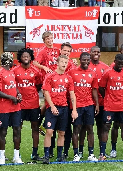 The Arsenal squad. Arsenal Training Camp, Bad Waltersdorf, Austria, 24  /  7  /  2010