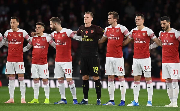 Arsenal Squad Gather Before Arsenal v Wolverhampton Wanderers, Premier League 2018-19