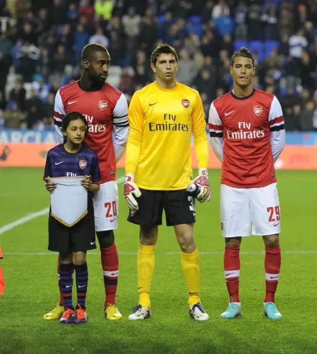 Framed Print : Arsenal Squad Gather Before Capital One Cup Clash Against Reading
