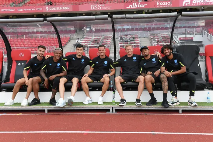 Framed Print : Arsenal Squad Gather Before Nuremberg Friendly Framed Print : Arsenal Squad Gather Before Nuremberg Friendly