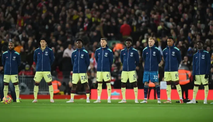 Framed Print : Arsenal Squad Before Liverpool Clash in Premier League 2021-22 Framed Print : Arsenal Squad Before Liverpool Clash in Premier League 2021-22