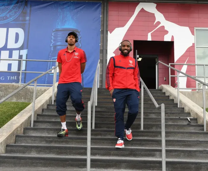 Framed Print : Arsenal Stars Aubameyang and Lacazette Before 2019-20 Pre-Season Clash vs Colorado Rapids Framed Print : Arsenal Stars Aubameyang and Lacazette Before 2019-20 Pre-Season Clash vs Colorado Rapids