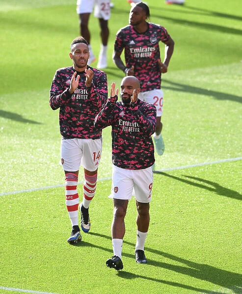 Arsenal Stars Aubameyang and Lacazette Unite Fans Before Arsenal v Watford Match, 2021-22