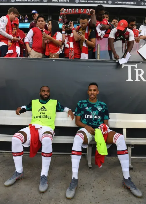 Framed Print : Arsenal Stars Lacazette and Aubameyang Before 2019-20 Pre-Season Clash vs Colorado Rapids Framed Print : Arsenal Stars Lacazette and Aubameyang Before 2019-20 Pre-Season Clash vs Colorado Rapids