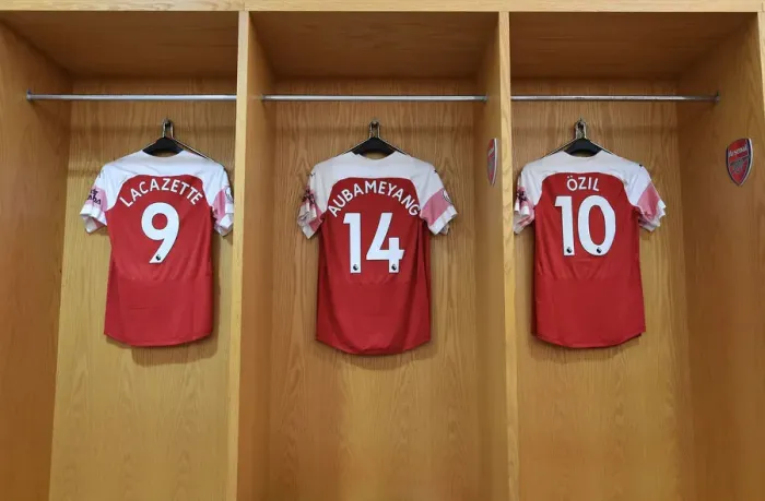 Framed Print : Arsenal Stars: Lacazette, Ozil, and Aubameyang Prepare for Battle against Burnley (2018-19)