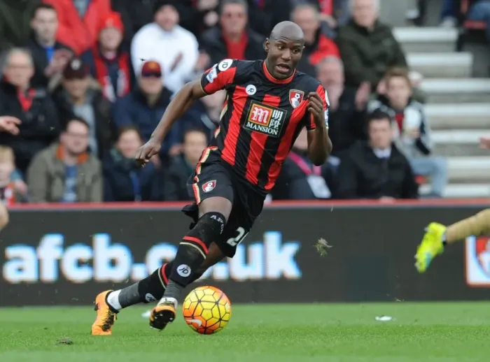 Framed Print : Former Arsenal Striker Benik Afobe Returns to Face His Old Team: Bournemouth vs. Arsenal (2015-16)