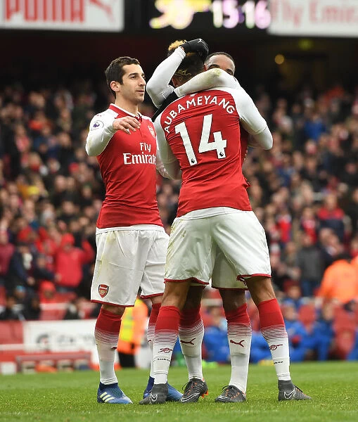 Arsenal Strikers in Sync: Lacazette and Aubameyang's Unforgettable Goal Celebration vs Stoke City (April 2018)