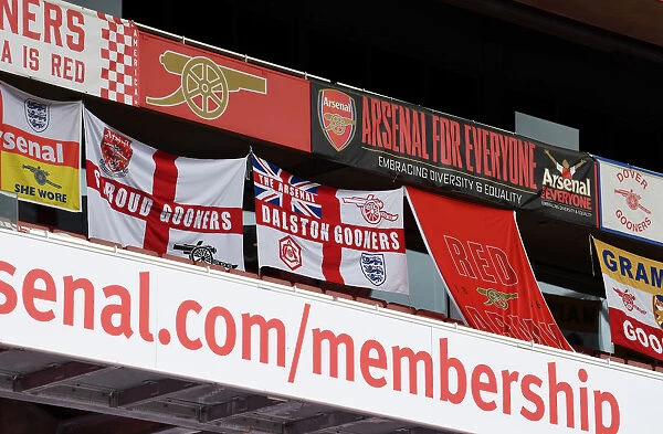 Arsenal Supporters Unite: Arsenal vs Norwich City, Premier League 2019-2020, Emirates Stadium - A Sea of Arsenal Flags
