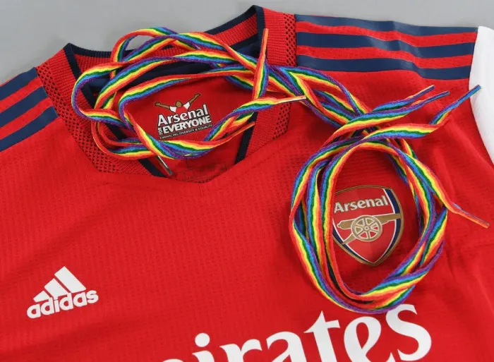 Framed Print : Arsenal Supports LGBTQ+ Community: Rainbow Laces Debuted at Emirates Stadium During Arsenal vs. Newcastle United Match, 2021-22 Premier League Framed Print : Arsenal Supports LGBTQ+ Community: Rainbow Laces Debuted at Emirates Stadium During Arsenal vs. Newcastle United Match, 2021-22 Premier League
