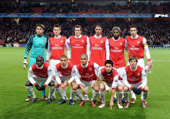 Framed Print : The Arsenal team. Arsenal 3: 1 Partizan Belgrade, UEFA Champions League