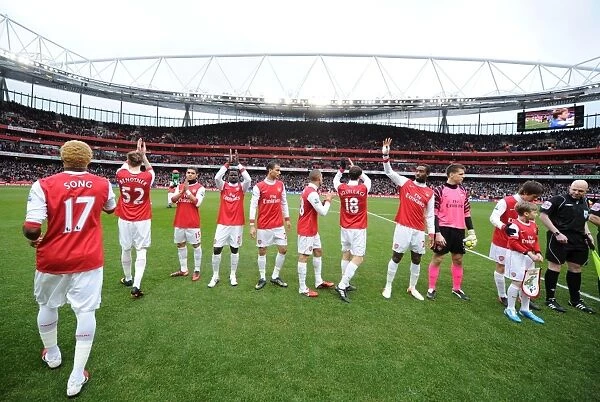 The Arsenal team line up before the match. Arsenal 1: 1 Leeds United, FA Cup 3rd Round