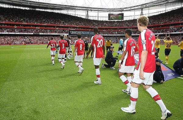 Arsenal Team Line-Up vs. West Bromwich Albion, 2008: Arsenal 1:0, Barclays Premier League, Emirates Stadium