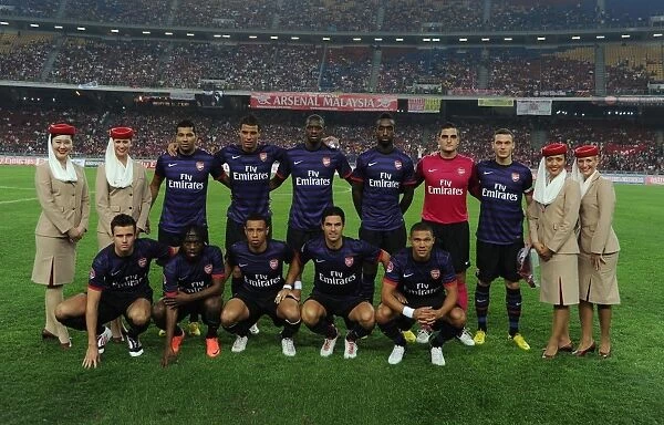 Arsenal Team Lines Up for Malaysia XI Friendly, 2012