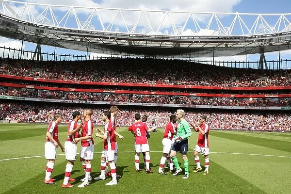 The Arsenal team before the match