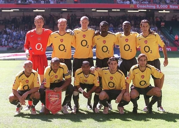 The Arsenal team before the match. Arsenal 1: 2 Chelsea. FA Community Shield