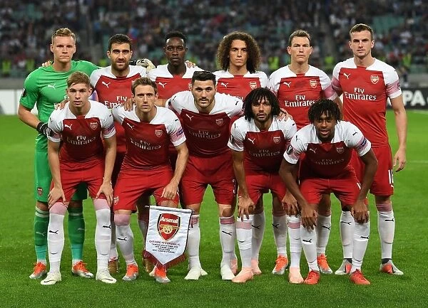 Arsenal Team Before UEFA Europa League Match Against Qarabag FK (2018-19)