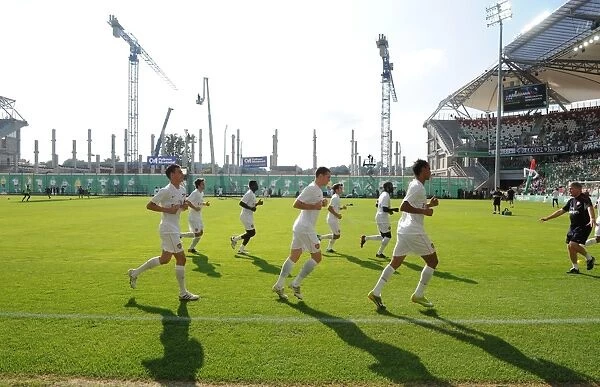 Arsenal Team Warm-Up Before 5-6 Victory Against Legia Warsaw, Warsaw 2010
