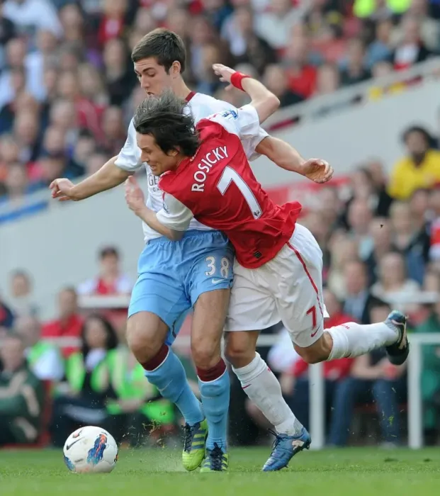 Framed Print : Arsenal Thrash Aston Villa 3-0: Rosicky's Brilliance Shines at Emirates Framed Print : Arsenal Thrash Aston Villa 3-0: Rosicky's Brilliance Shines at Emirates