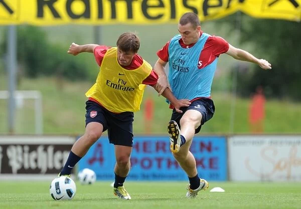 Arsenal Training: Arshavin and Vermaelen at Bad Waltersdorf, 2010