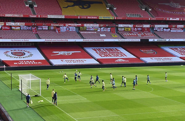 Arsenal Training Before Closed-Doors Clash with Leicester City, 2020-21 Premier League