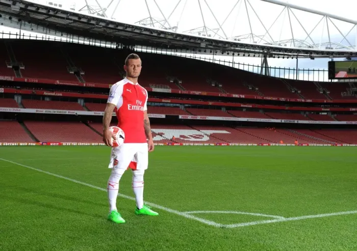 Framed Print : Arsenal Training: Jack Wilshere at Emirates Stadium, 2015-16 - Arsenal First Team Session