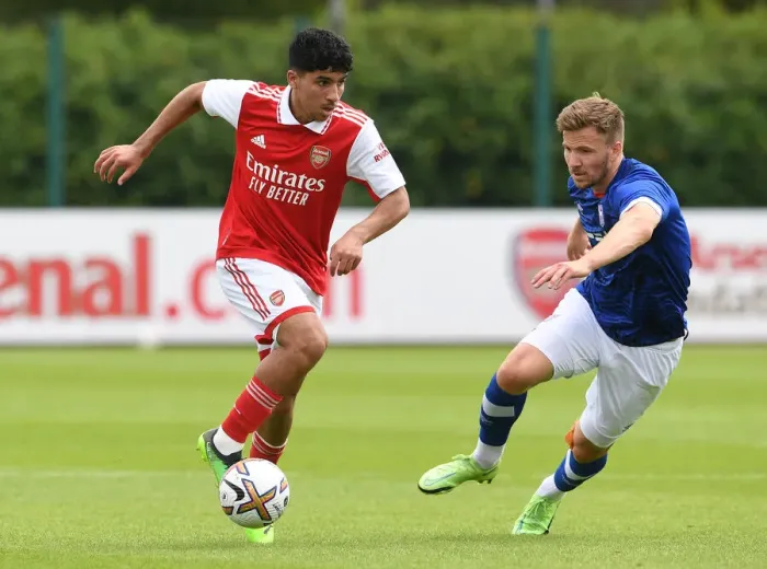 Framed Print : Arsenal Training: Salah-Eddine Oulad M in Action against Ipswich Town (Pre-Season 2022-23) Framed Print : Arsenal Training: Salah-Eddine Oulad M in Action against Ipswich Town (Pre-Season 2022-23)