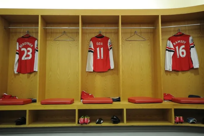 Framed Print : Arsenal Trio: Bendtner, Ozil, Ramsey Prepare for Arsenal v Hull City (2013-14)