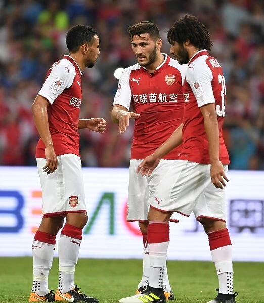 Arsenal Trio: Coquelin, Kolasinac, Elneny in Action against Chelsea in Beijing, 2017