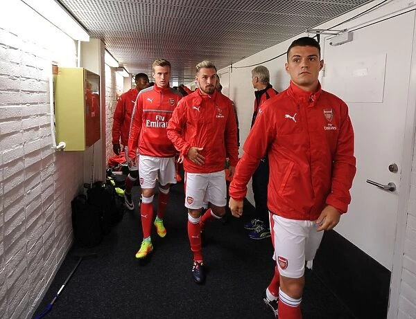 Arsenal Trio: Holding, Ramsey, Xhaka - Pre-Season Unity Before Arsenal vs Manchester City, 2016