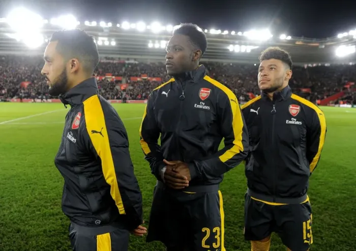 Framed Print : Arsenal Trio Prepare for FA Cup Clash against Southampton Framed Print : Arsenal Trio Prepare for FA Cup Clash against Southampton