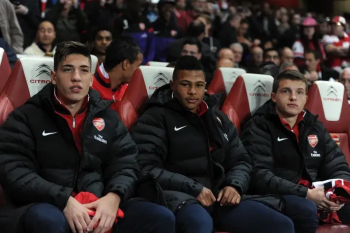Framed Print : Arsenal Triple Threat: Bellerin, Gnabry, Eisfeld Prepare for Coventry City Showdown (Capital One Cup 2012-13) Framed Print : Arsenal Triple Threat: Bellerin, Gnabry, Eisfeld Prepare for Coventry City Showdown (Capital One Cup 2012-13)