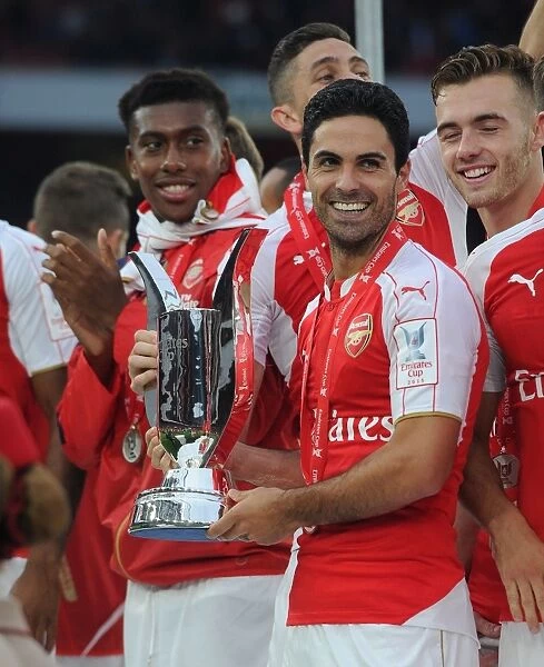 Arsenal Triumph at Emirates Cup: Mikel Arteta's Victory Dance (2015)