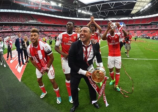 Arsenal Triumph in FA Cup Final: Oxlade-Chamberlain, Welbeck, and Cazorla Celebrate