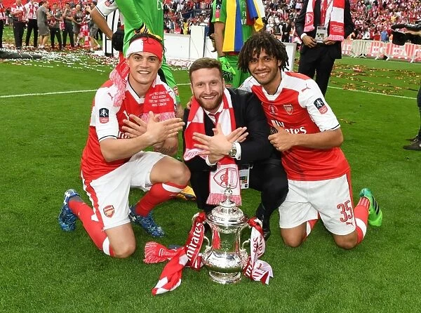 Arsenal Triumph in FA Cup Final: Xhaka, Mustafi, Elneny Celebrate