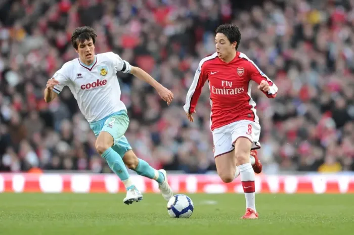 Framed Print : Arsenal Triumphs Over Burnley: Samir Nasri Shines in 3-1 Barclays Premier League Victory Framed Print : Arsenal Triumphs Over Burnley: Samir Nasri Shines in 3-1 Barclays Premier League Victory