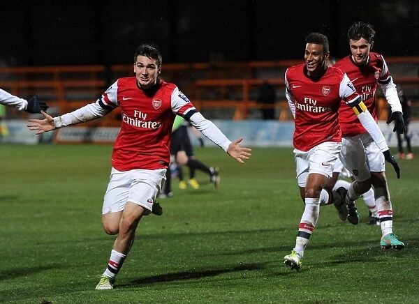 Arsenal U19 Trio Celebrate Goals Against Athletico Bilbao U19 in NextGen Series