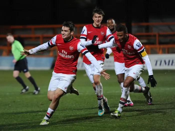 Framed Print : Arsenal U19 Triumph: Toral, Angha, Olsson Celebrate Goals Against Athletico Bilbao in NextGen Series Framed Print : Arsenal U19 Triumph: Toral, Angha, Olsson Celebrate Goals Against Athletico Bilbao in NextGen Series