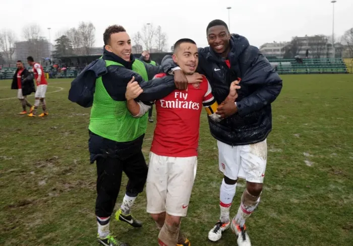 Framed Print : Arsenal U19s Celebrate Victory Over Inter Milan U19s in NextGen Series Framed Print : Arsenal U19s Celebrate Victory Over Inter Milan U19s in NextGen Series