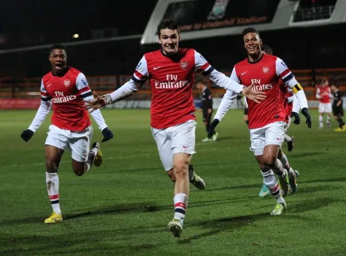 Framed Print : Arsenal U19s Triumph: Toral, Akpom, Angha Celebrate Goals Against Athletico Bilbao U19 - NextGen Series Framed Print : Arsenal U19s Triumph: Toral, Akpom, Angha Celebrate Goals Against Athletico Bilbao U19 - NextGen Series