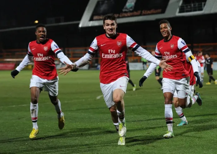 Framed Print : Arsenal U19s Triumph: Toral, Akpom, Angha Celebrate Goals vs. Athletico Bilbao in NextGen Series Framed Print : Arsenal U19s Triumph: Toral, Akpom, Angha Celebrate Goals vs. Athletico Bilbao in NextGen Series