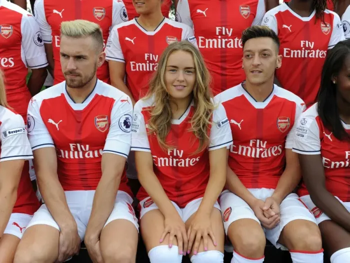 Framed Print : Arsenal Unity: 2016-17 Squad Photo - Ramsey, Ozil, and Devlin