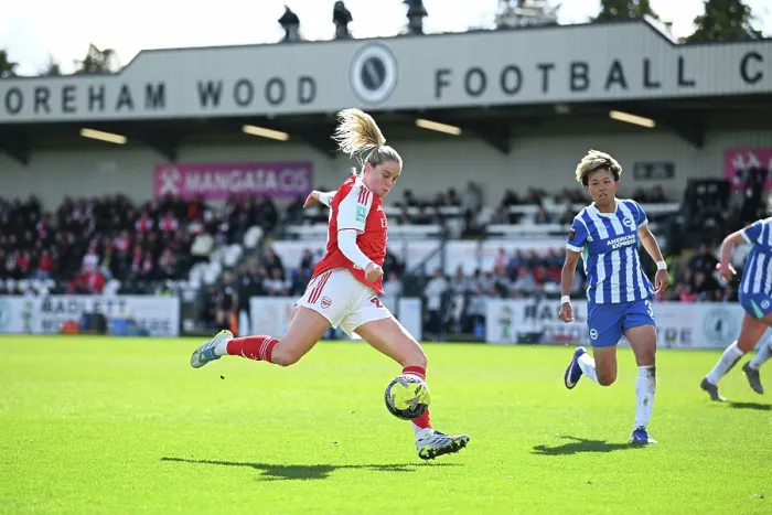 Framed Print : Arsenal v Brighton & Hove Albion - Adobe Women's FA Cup Quarter Final Arsenal v Brighton & Hove Albion - Adobe Women's FA Cup Quarter Final
