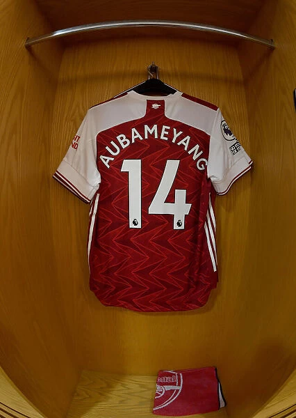 Arsenal v Chelsea: Aubameyang's Empty Emirates Shirt, Premier League 2020-21