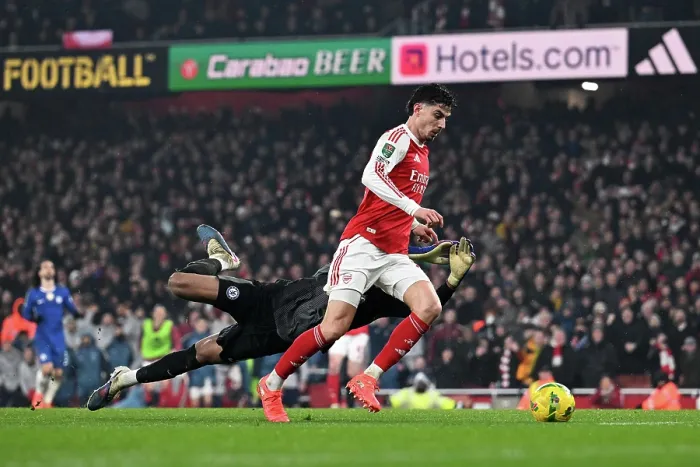 Framed Print : Arsenal v Chelsea - Carabao Cup Semi Final Second Leg