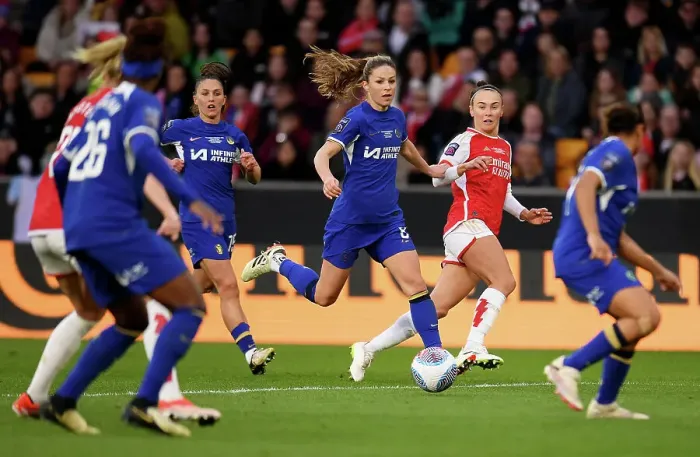 Framed Print : Arsenal v Chelsea - FA Women's Continental Tyres League Cup Final