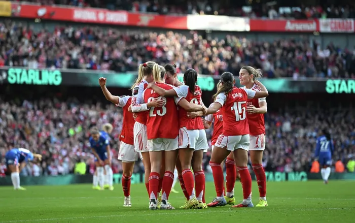 Framed Print : Arsenal v Chelsea FC - Barclays Women's Super League Arsenal v Chelsea FC - Barclays Women's Super League