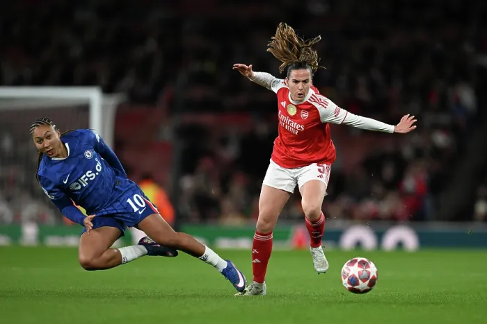 Framed Print : Arsenal v Chelsea - UEFA Women's Champions League 2025 / 26 Quarter-finals First Leg Framed Print : Arsenal v Chelsea - UEFA Women's Champions League 2025 / 26 Quarter-finals First Leg