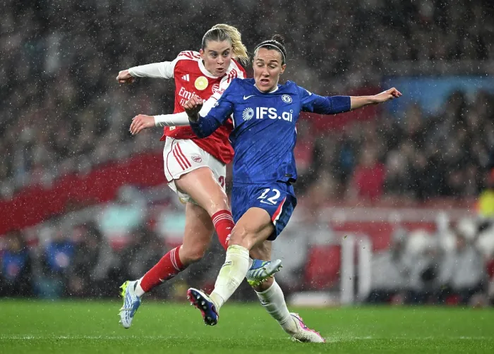 Framed Print : Arsenal v Chelsea - UEFA Women's Champions League 2025 / 26 Quarter-finals First Leg Framed Print : Arsenal v Chelsea - UEFA Women's Champions League 2025 / 26 Quarter-finals First Leg